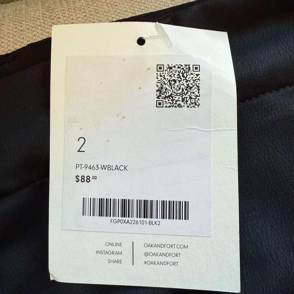 OAK + FORT Black Trousers